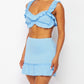 Two Piece Ruffle Hem Skirt Set