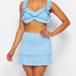 Two Piece Ruffle Hem Skirt Set