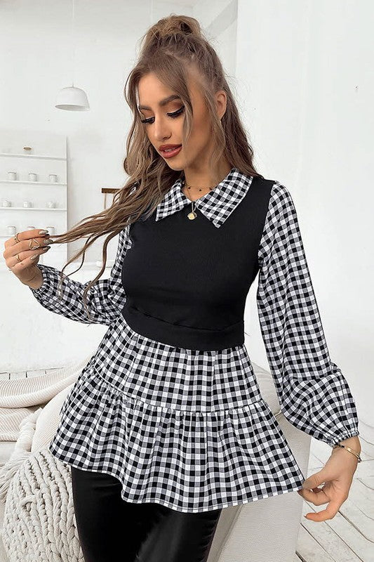 TWO PIECE MID LENGTH LONG SLEEVE TOP