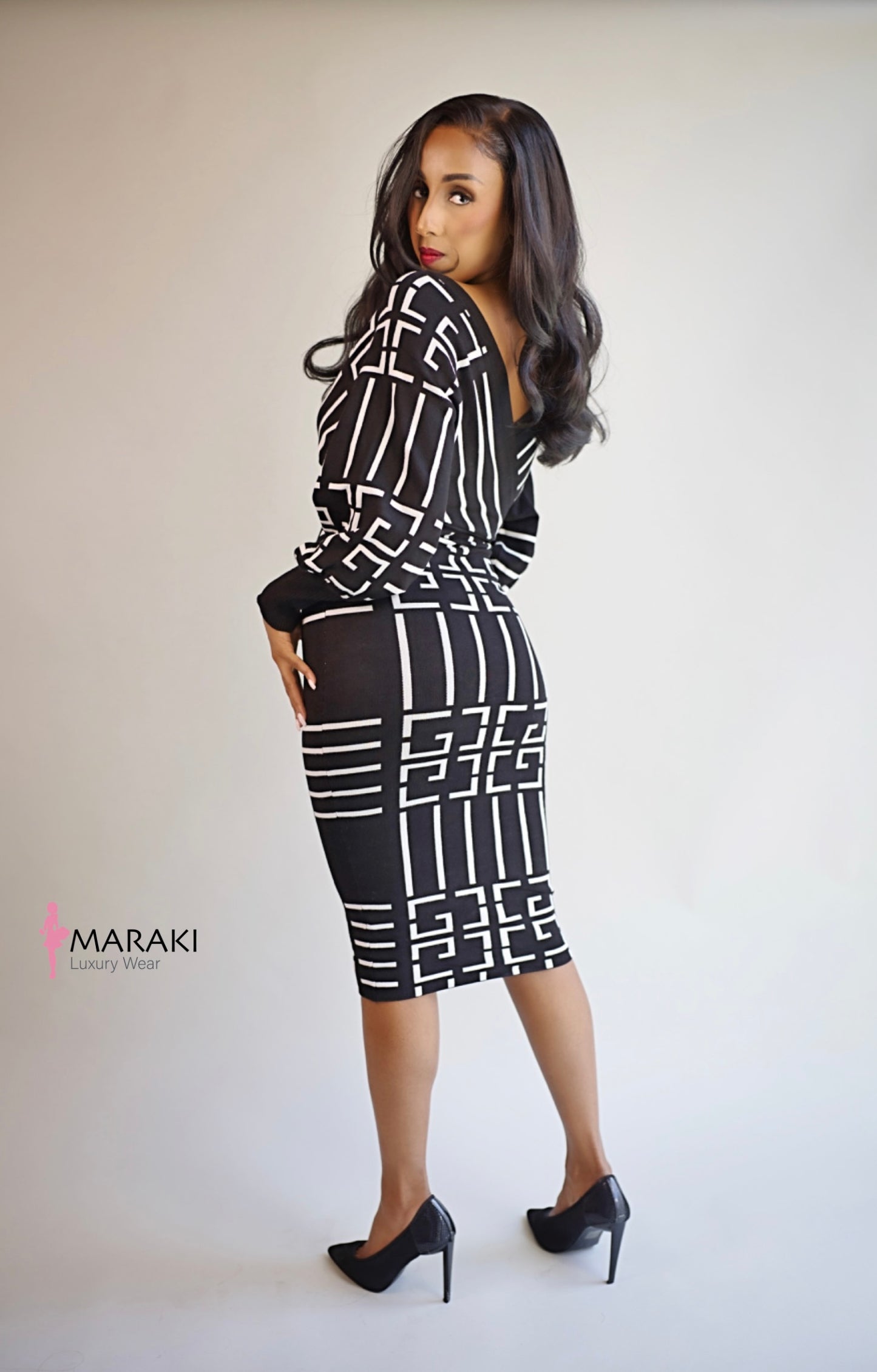 Cassandra Wrap Midi Dress