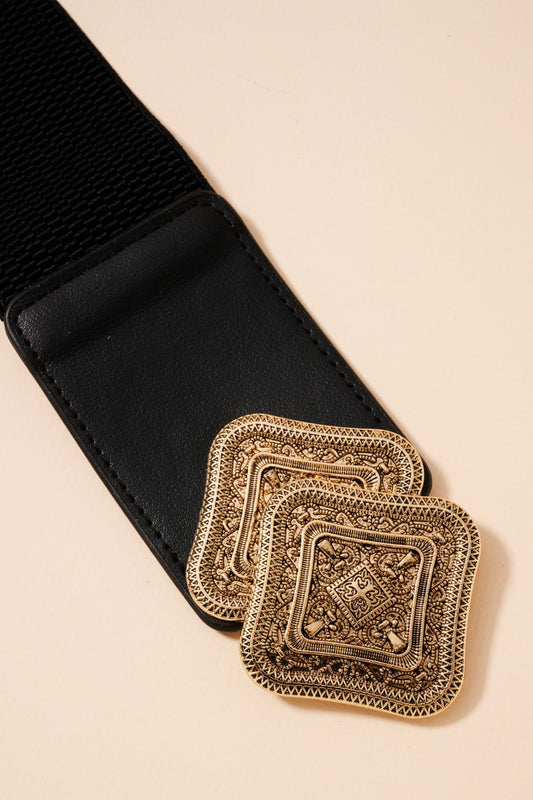 Woven Diamond Belt - Black