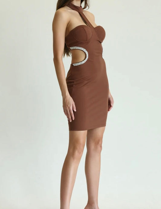 Cocoa Y-Cutout Dress