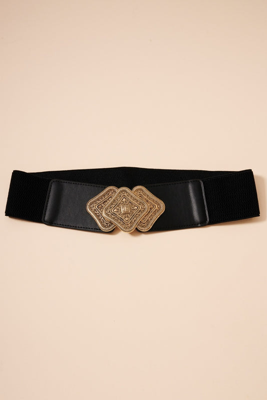 Woven Diamond Belt - Black